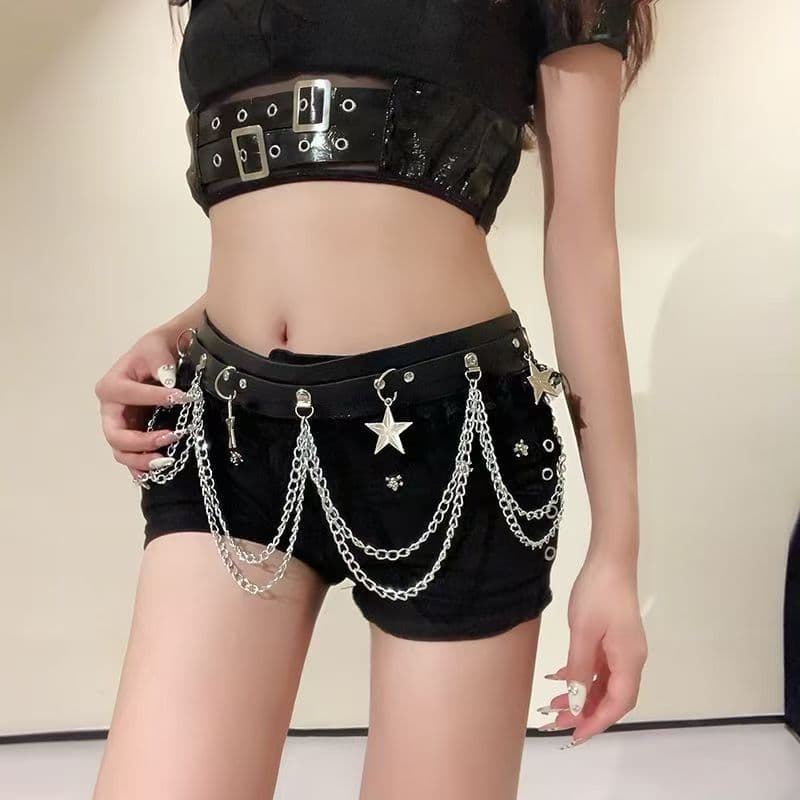 Dark Chain Punk Belt