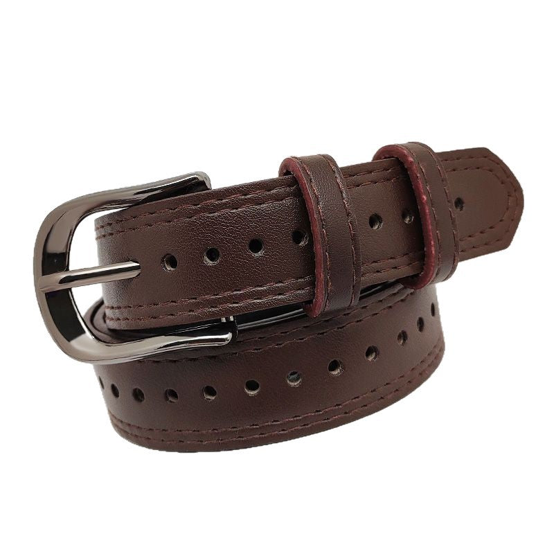 Unisex Pin Buckle Belt - Korean Retro Style For Jeans