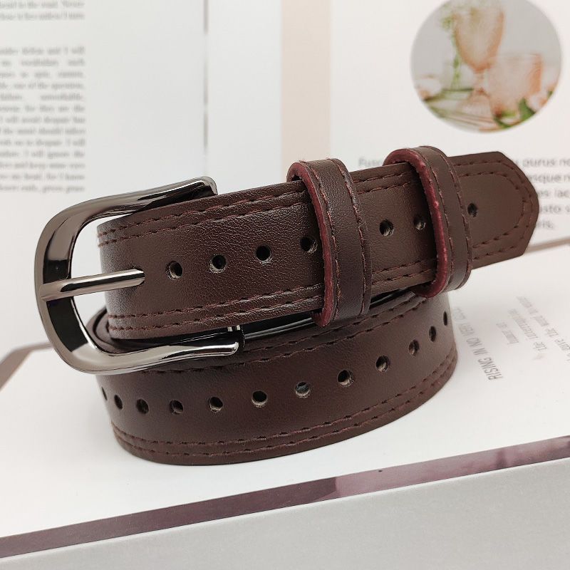Unisex Pin Buckle Belt - Korean Retro Style For Jeans