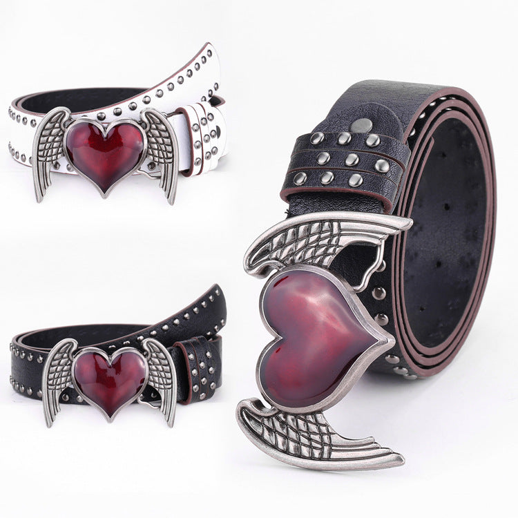 Punk Hip-Hop Skull Rivet Belt - Hot Girl Subculture Style