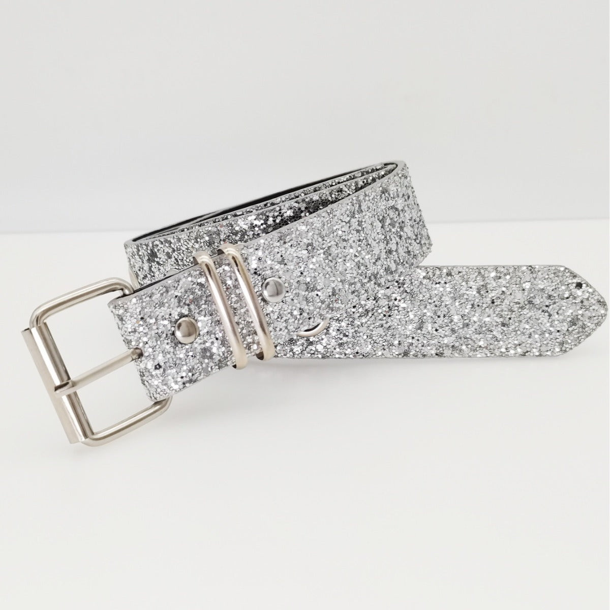 Y2K Rhinestone Buckle Wide Belt - Western Shiny Waist Chain